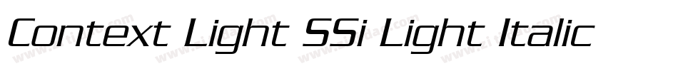 Context Light SSi Light Italic字体转换